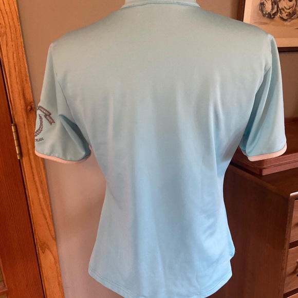 Arista Equestrian Robin egg Blue Women's Top size LG Excellent - Picture 5 of 8